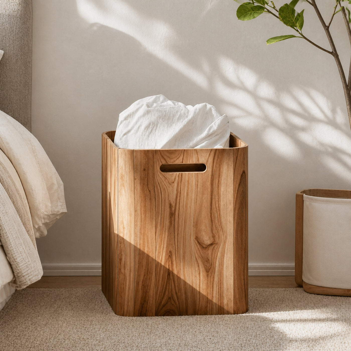 Rustic Wooden Bin With Lid For Living Room Storage Ideas