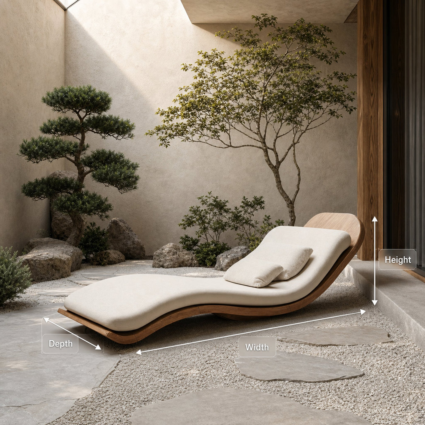 Rustic Wooden Daybed For Patio Furniture And Outdoor Garden Decor - product view 8