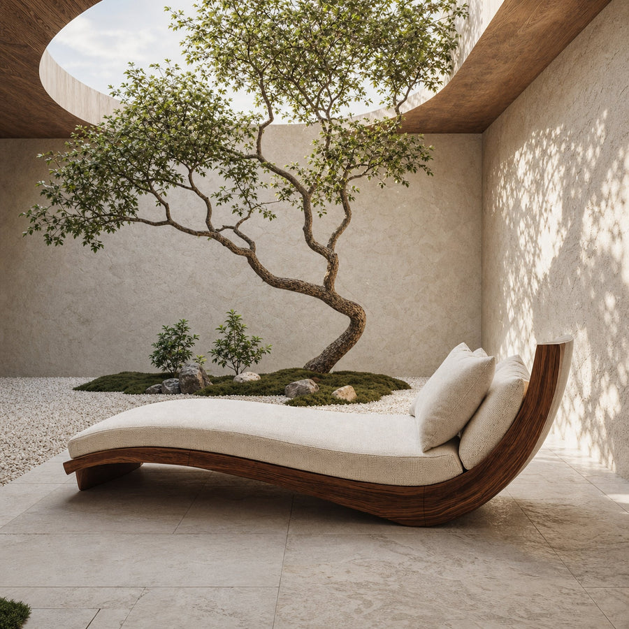 Rustic Wooden Daybed For Vintage Bedroom Furniture Decoration