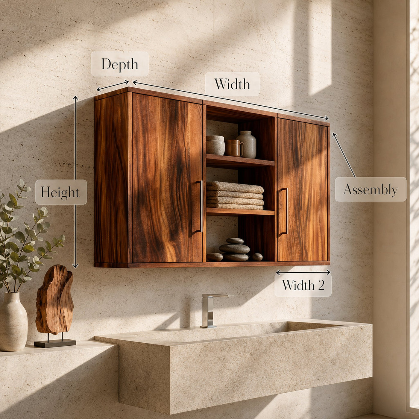 Scandinavian Clean Line Bathroom Cabinet Modern Bathroom - product view 8