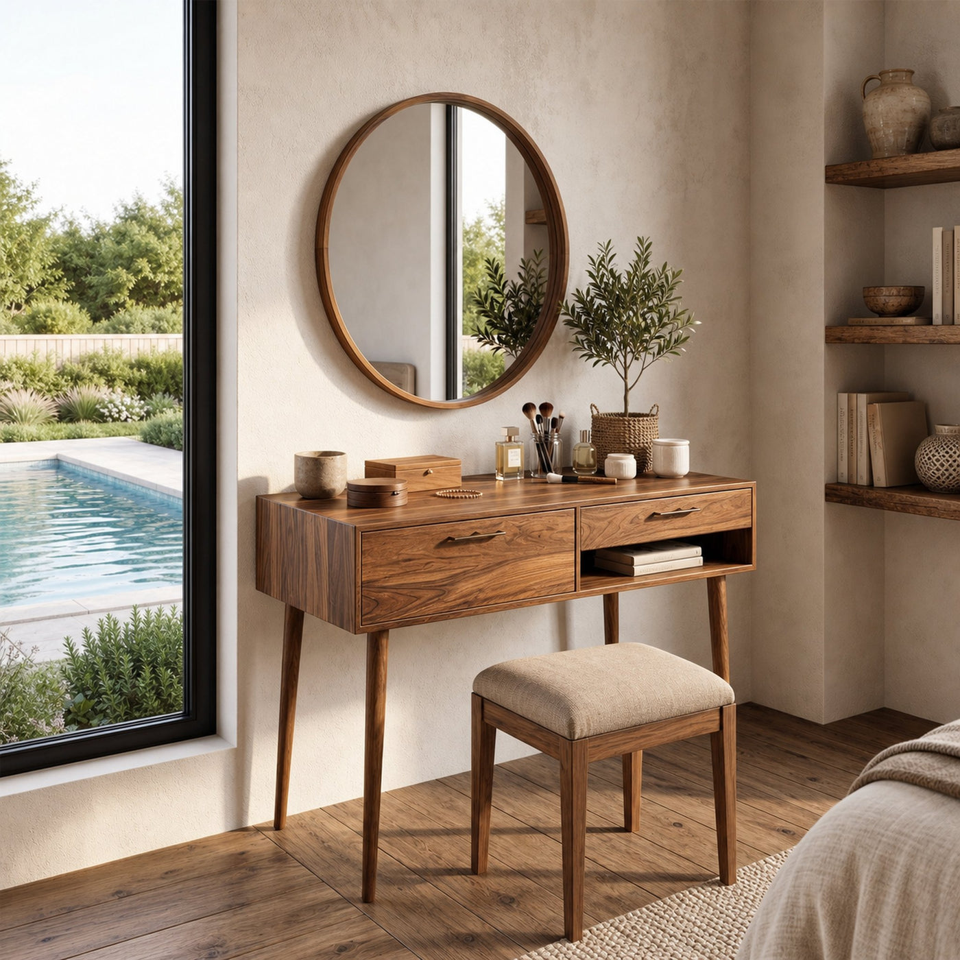 Scandinavian Dressing Table Walk In Closet Makeup Area Personal Space - product view 6