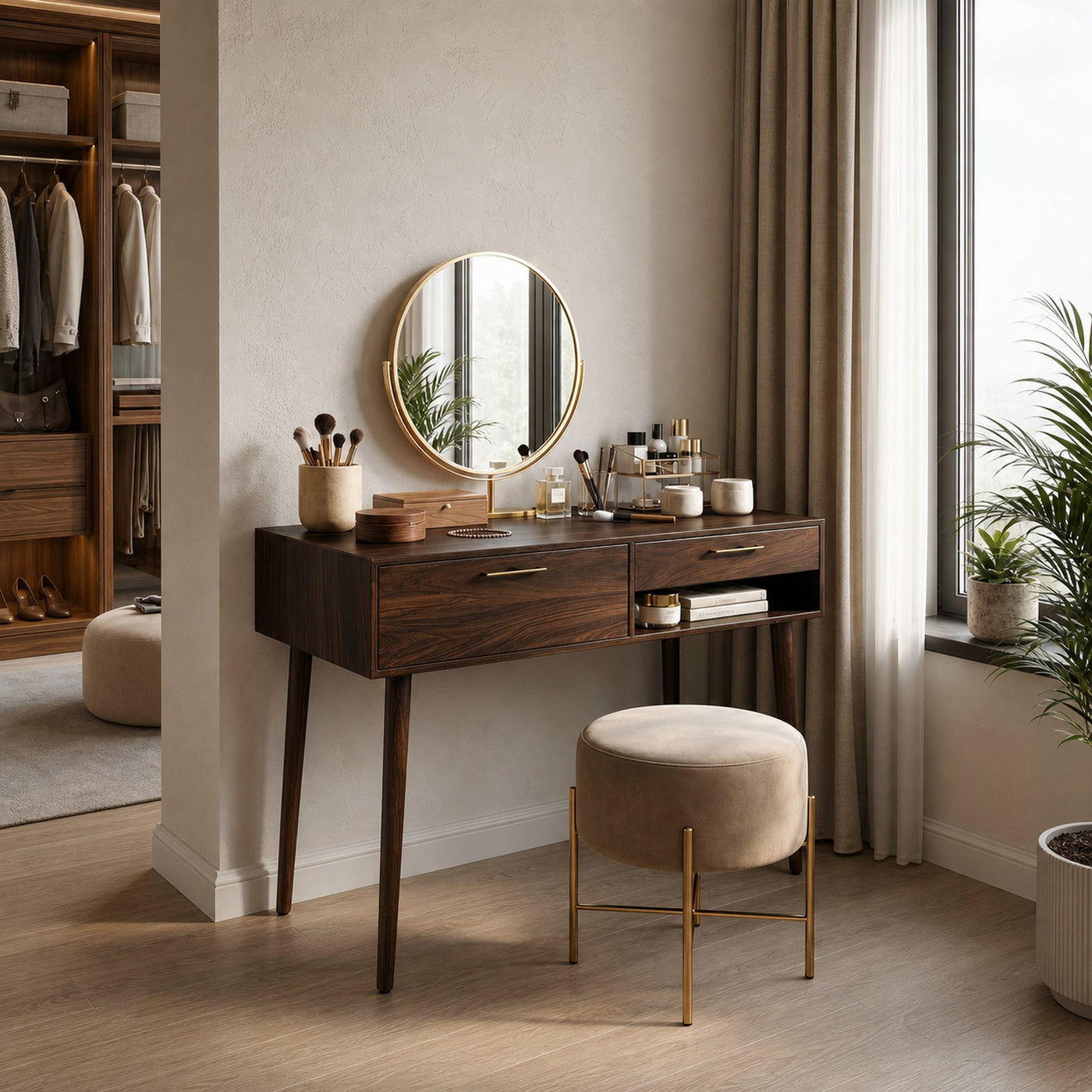 Scandinavian Dressing Table Walk In Closet Makeup Area Personal Space - product view 7