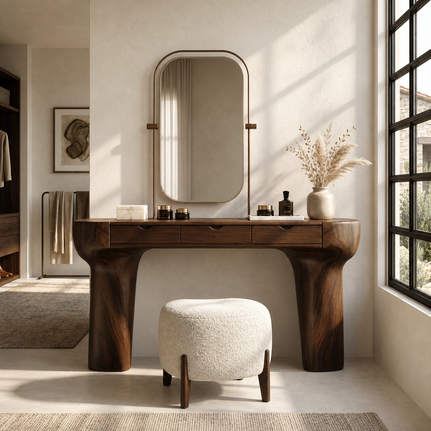 Scandinavian Dressing Table With Storage Cabinet For Bedroom And Dressing Room - product view 7