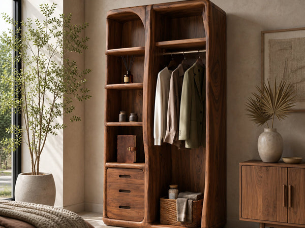 Scandinavian Organic Edge Wardrobe For Master Suite Interior