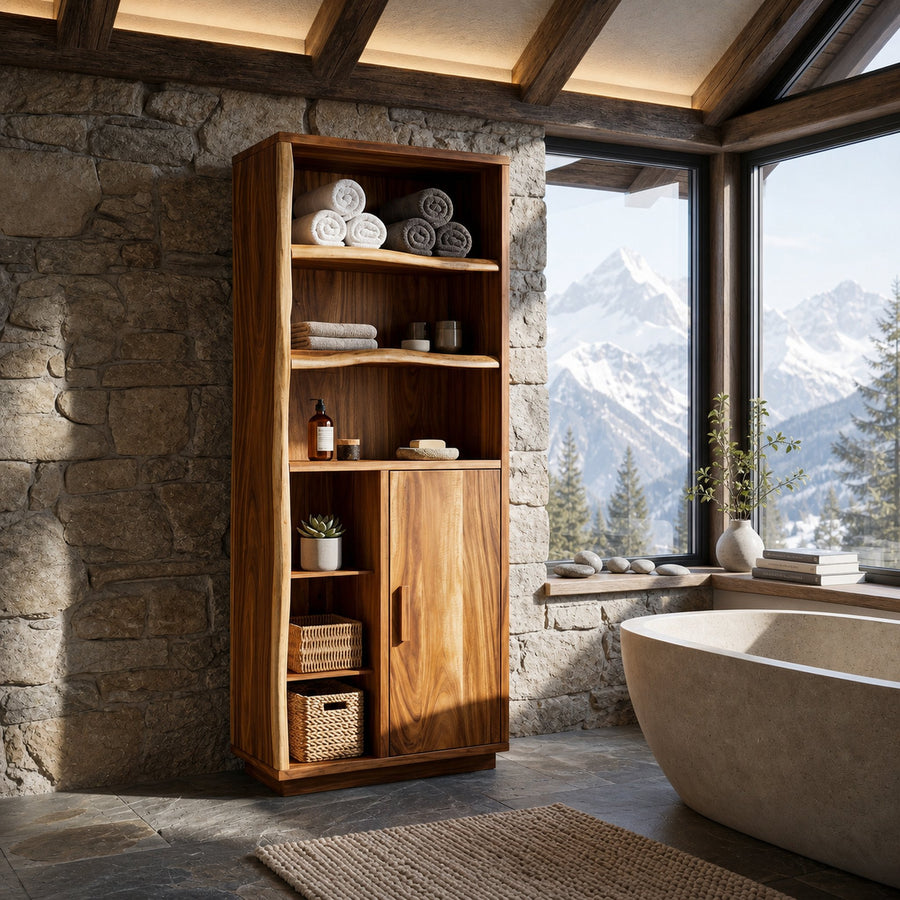 Scandinavian Organic Storage Cabinet Alpine Retreat