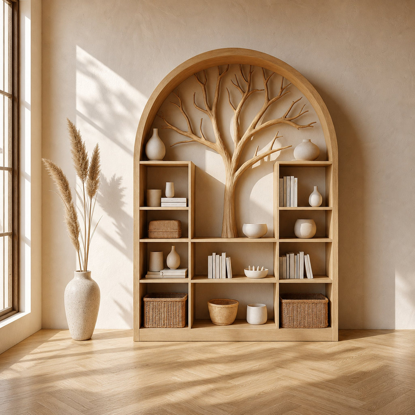 Scandinavian Rustic Display Storage Cabinet Living Room And Office