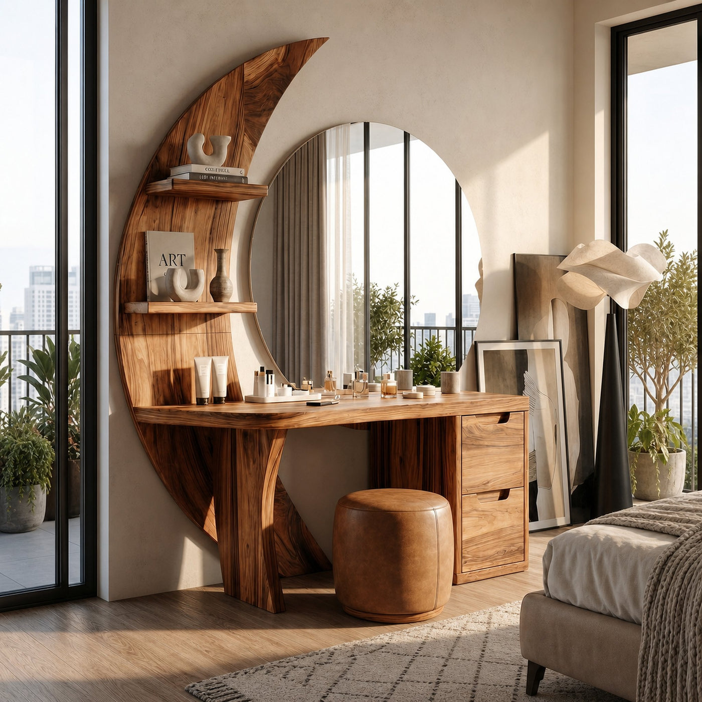 Scandinavian Vanity Desk Bedroom Walk In Closet Makeup Area - product view 6