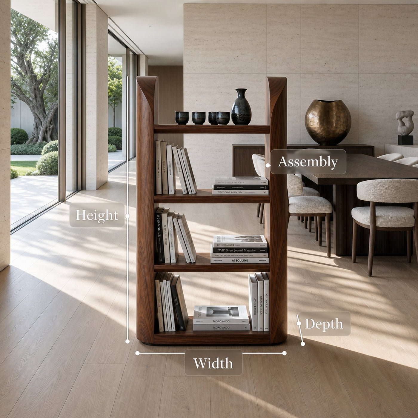 Scandinavian Wood Magazine Rack With Rounded Edge For Reading Corner - product view 8
