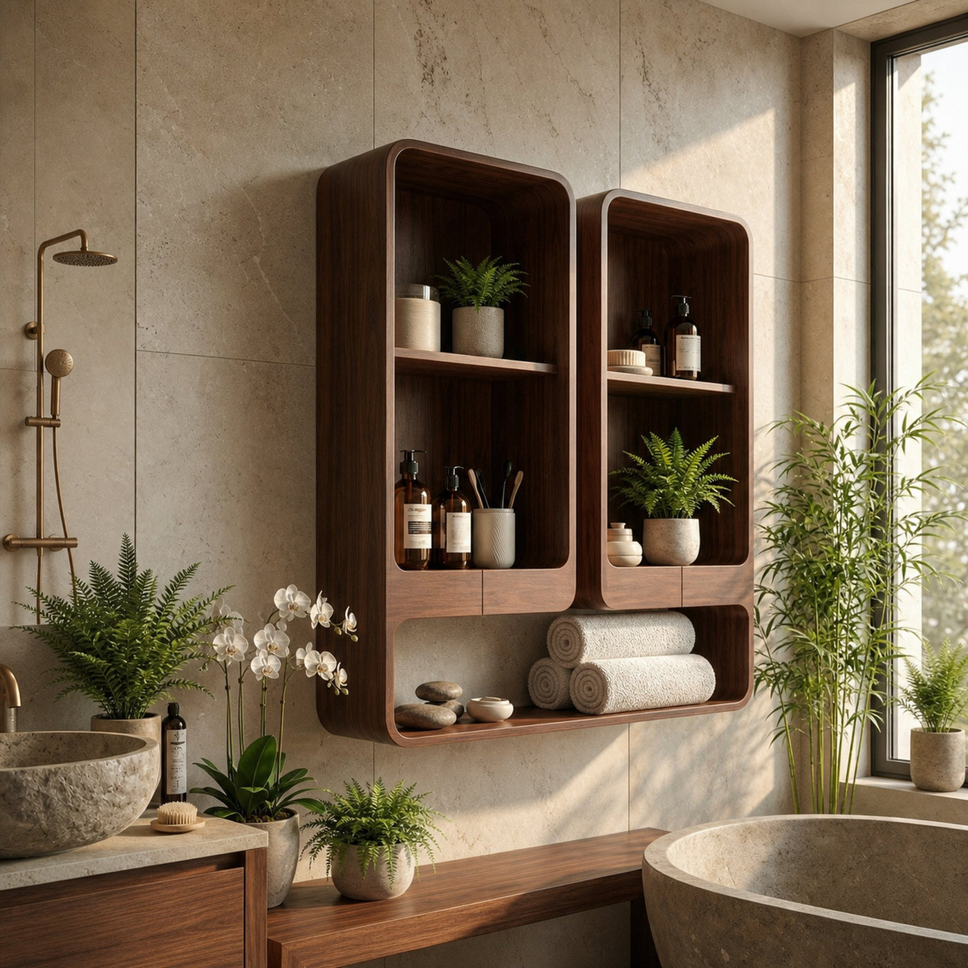 Sculptural Bathroom Cabinet Unique Design For Bathroom - product view 7