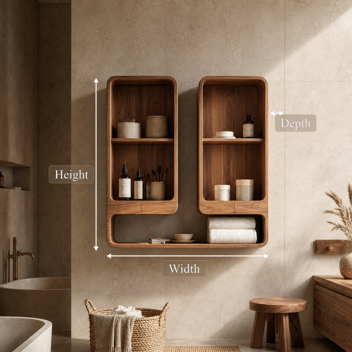 Sculptural Bathroom Cabinet Unique Design For Bathroom - product view 8
