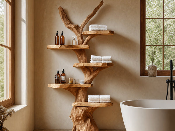 Sculptural Branch Bathroom Shelf Bathroom Interior Spa Display