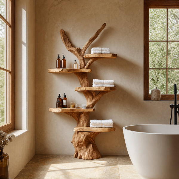 Sculptural Branch Bathroom Shelf Bathroom Interior Spa Display