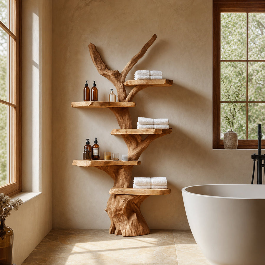 Sculptural Branch Bathroom Shelf Bathroom Interior Spa Display