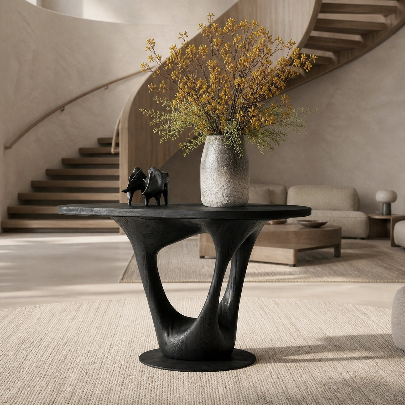 Sculptural Contemporary Entryway Foyer Table For Entryway Home Decor
