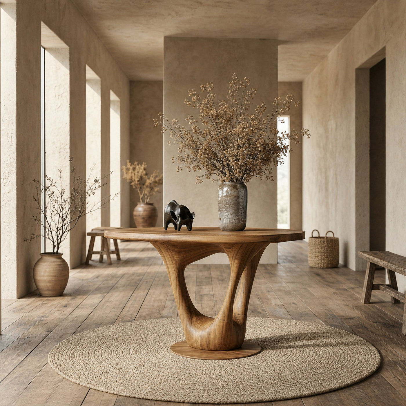 Sculptural Contemporary Entryway Foyer Table For Entryway Home Decor - product view 6
