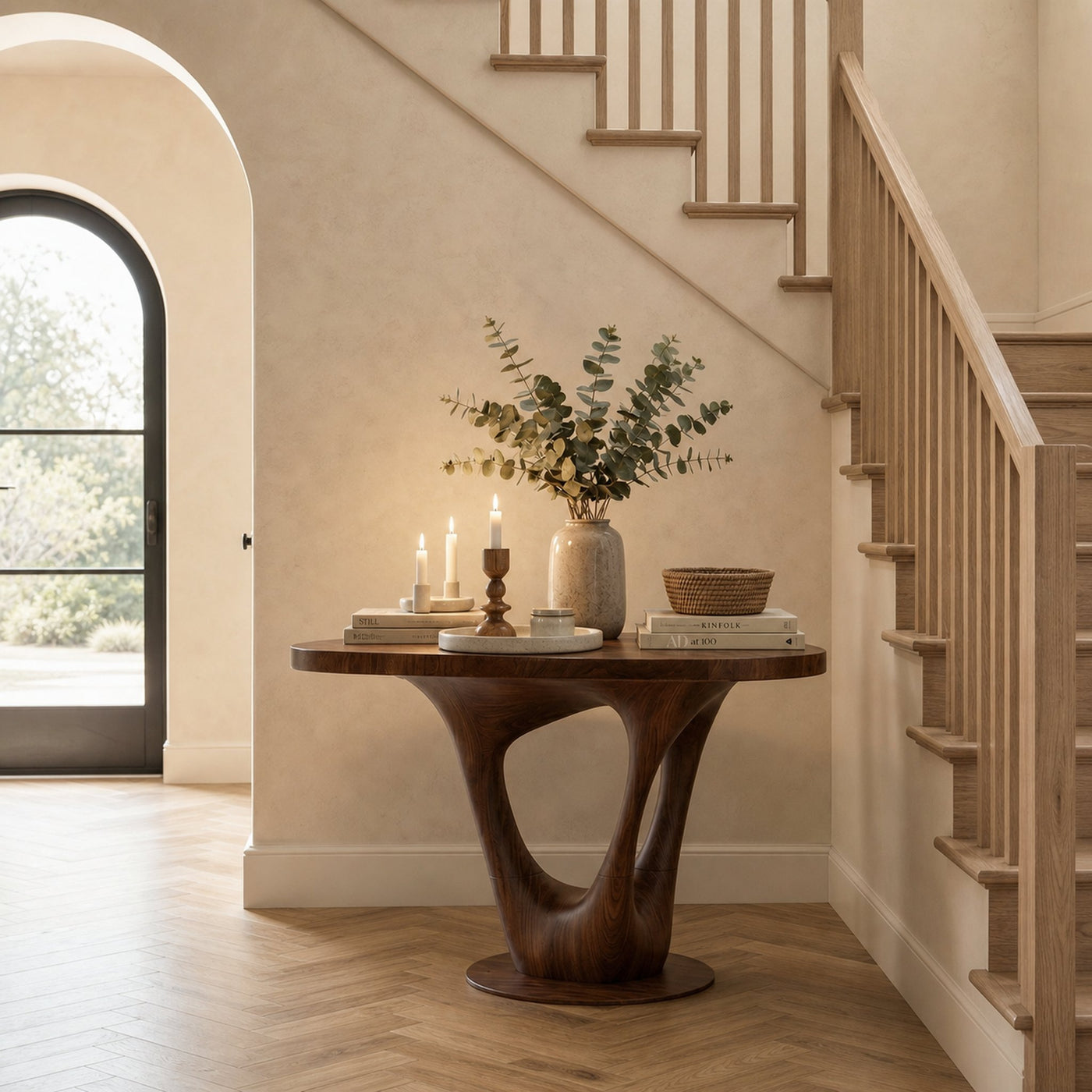 Sculptural Contemporary Entryway Foyer Table For Entryway Home Decor - product view 7