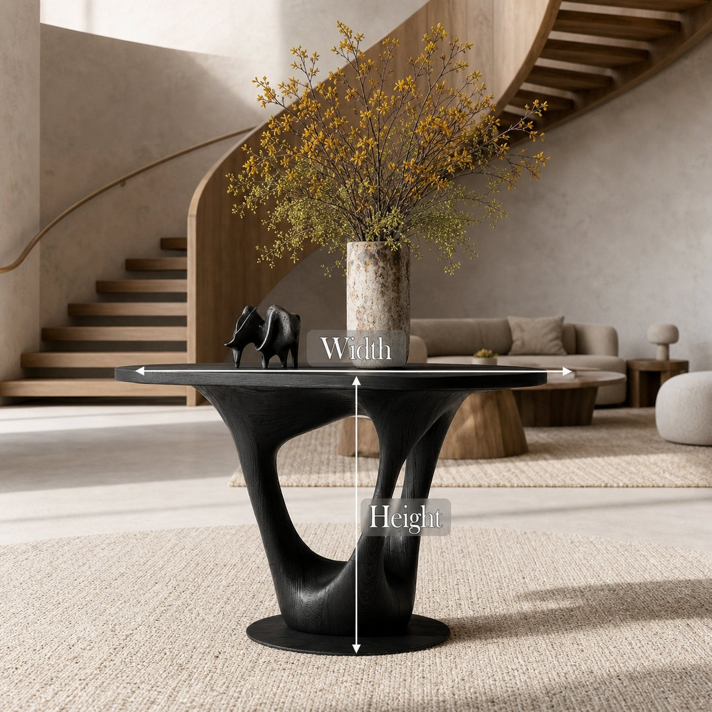 Sculptural Contemporary Entryway Foyer Table For Entryway Home Decor - product view 8