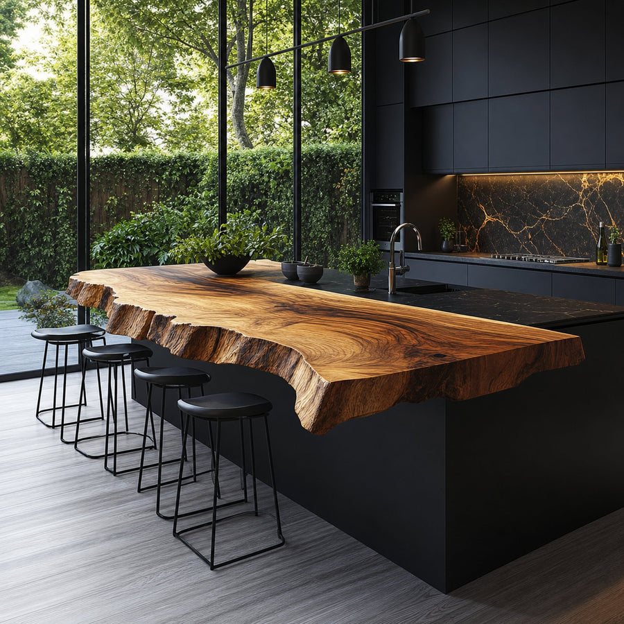 Sculptural Live Edge Kitchen Island Kitchen Or Breakfast Area