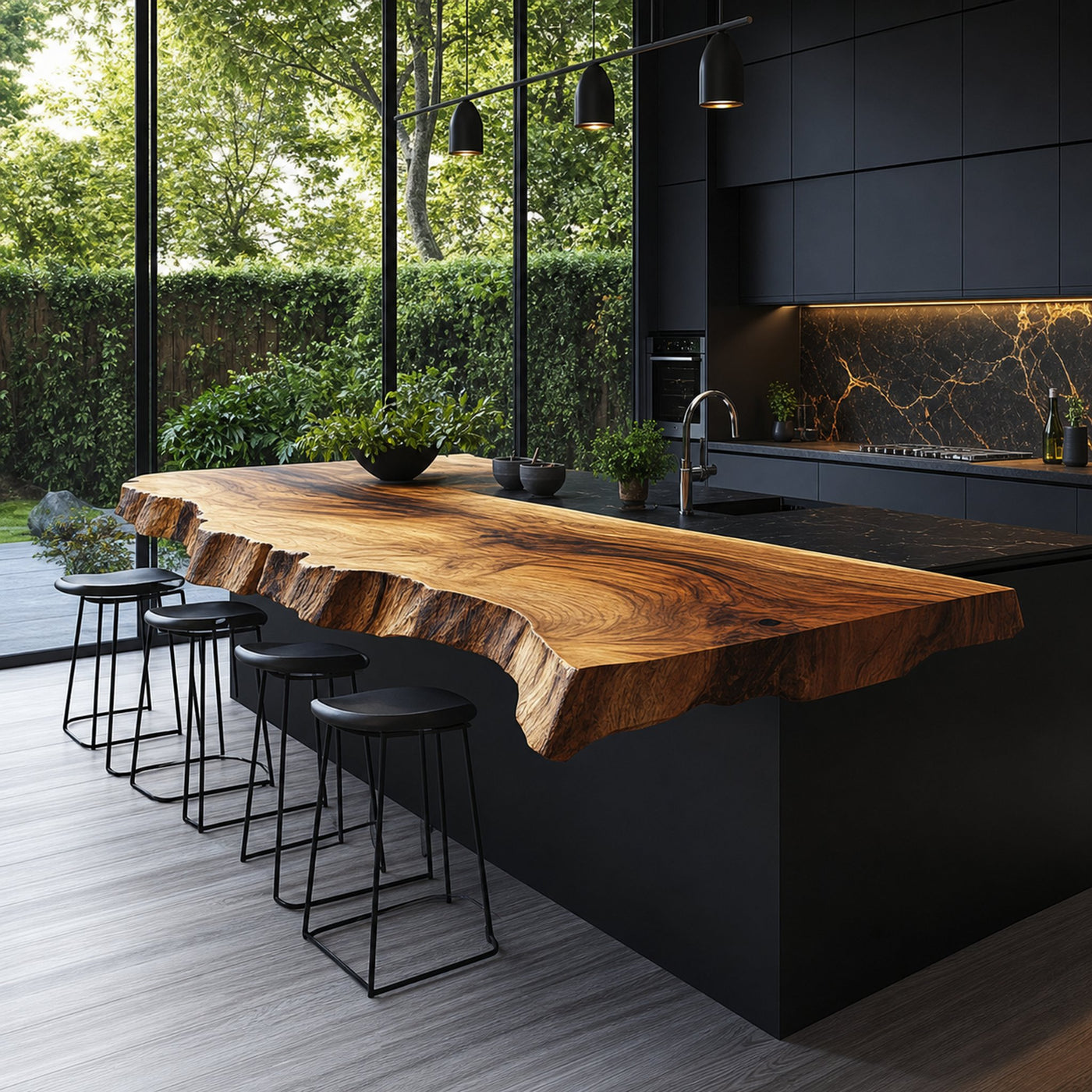 Sculptural Live Edge Kitchen Island Kitchen Or Breakfast Area
