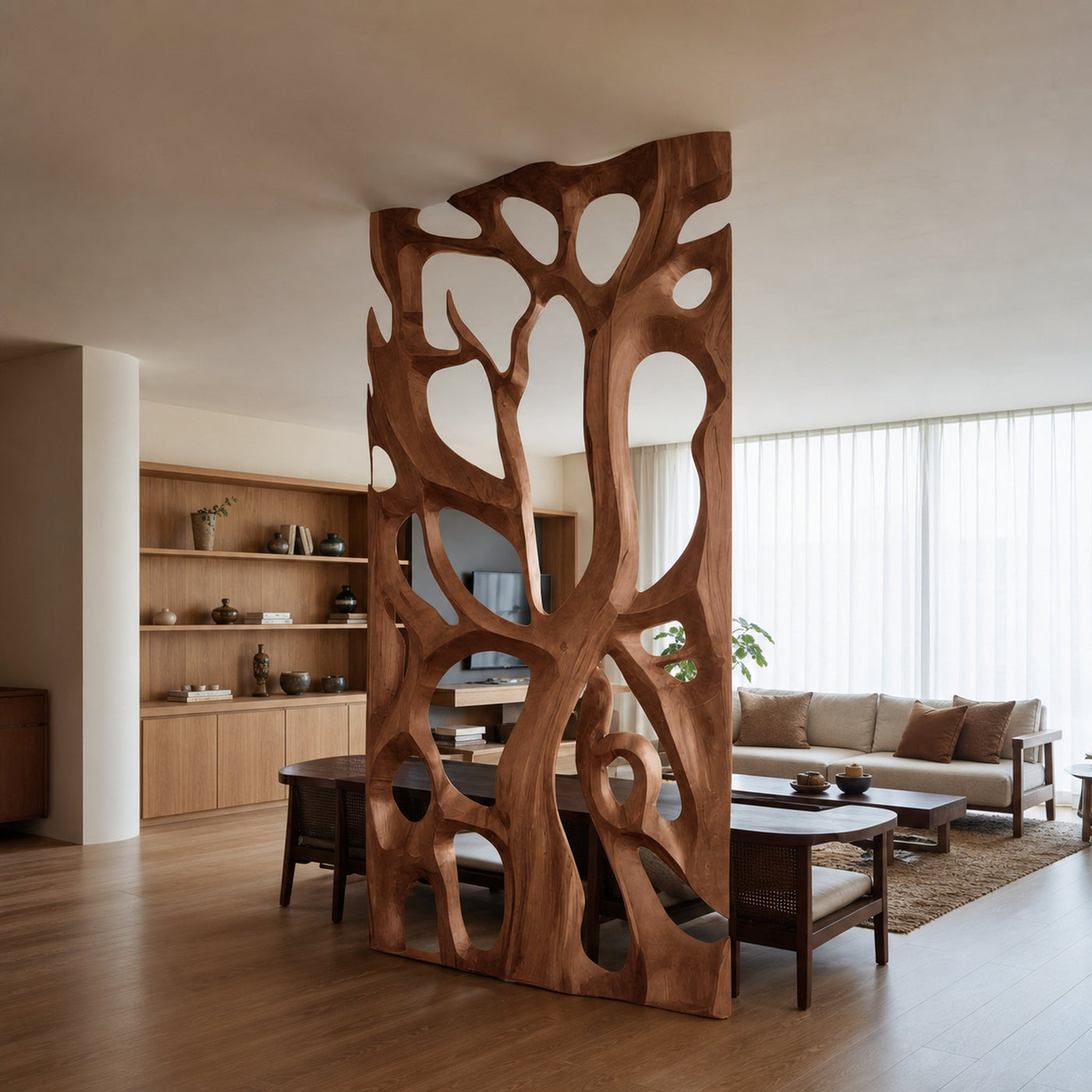 Sculptural Room Divider For Living Room Or Dining Space - product view 7