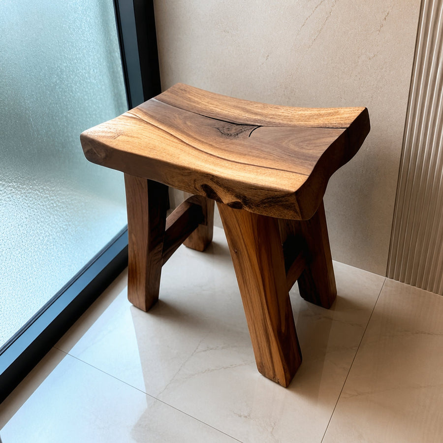 Shower Bench Natural Wood Shower Stool