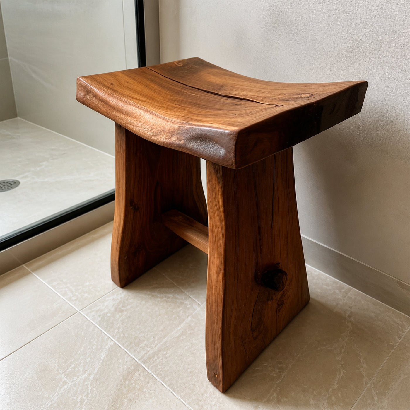 Shower Bench Solid Wood Shower Stool