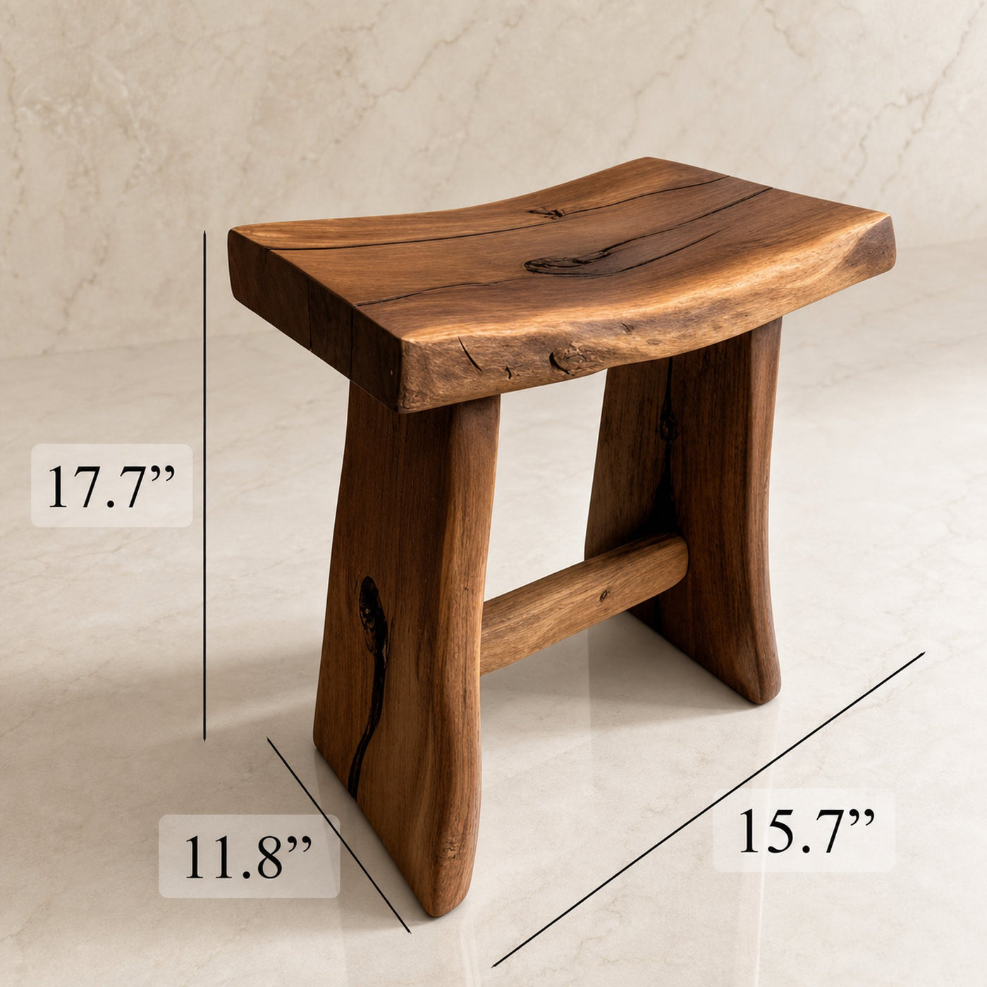 Shower Bench Solid Wood Shower Stool - product view 7
