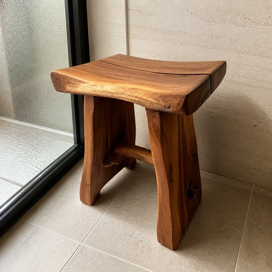 Shower Bench Solid Wood Waterproof Shower Seat