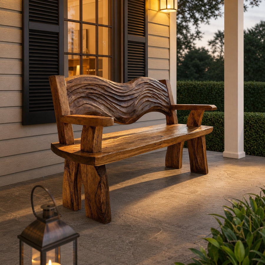 Solid Wood Entryway Bench For Minimalist Home Design