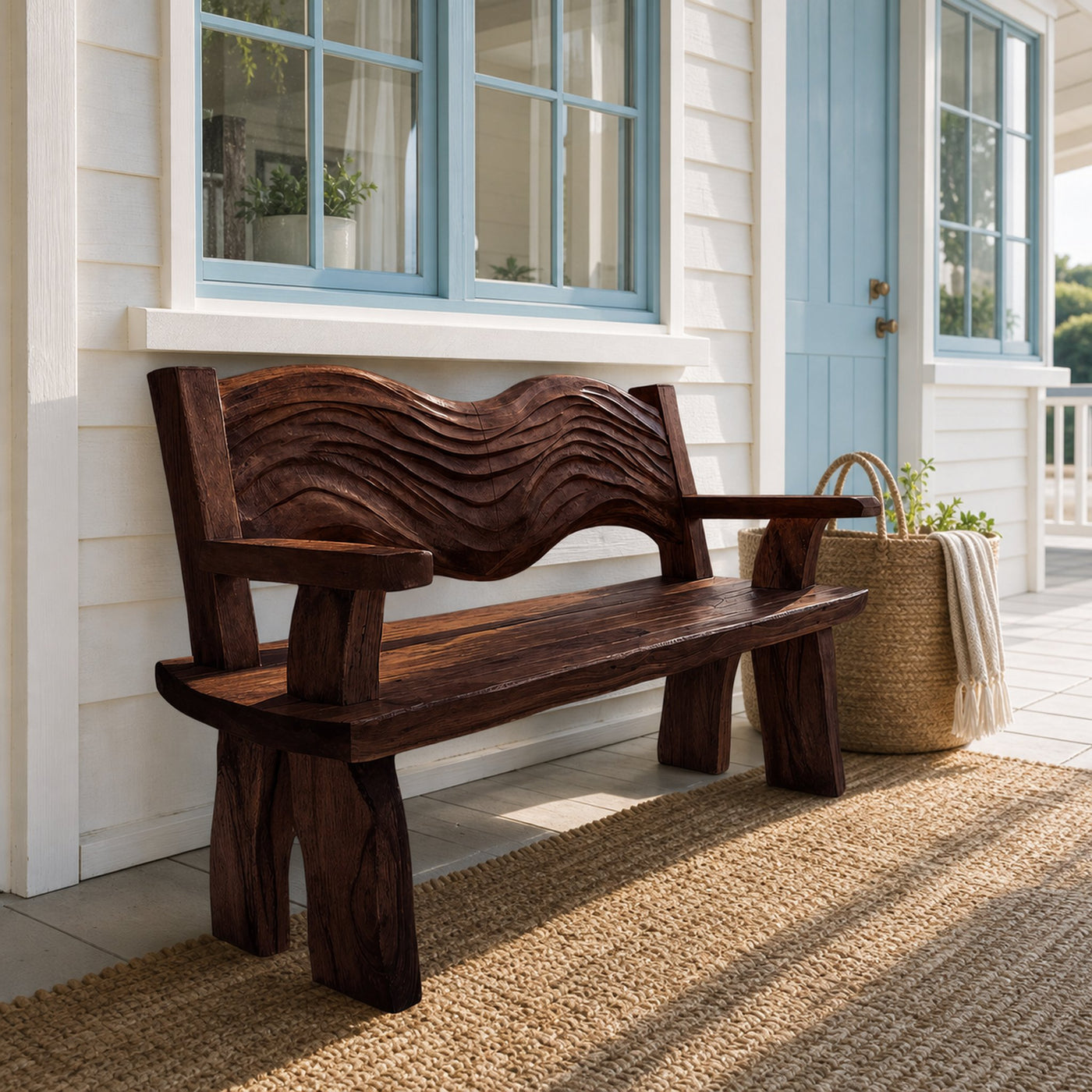 Solid Wood Entryway Bench For Minimalist Home Design - product view 7