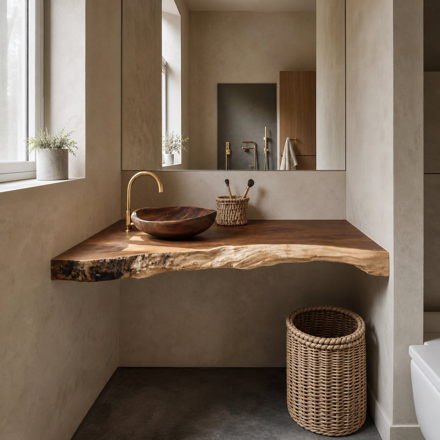Solid Wood Floating Vanity For Farmhouse Bathroom - product view 6