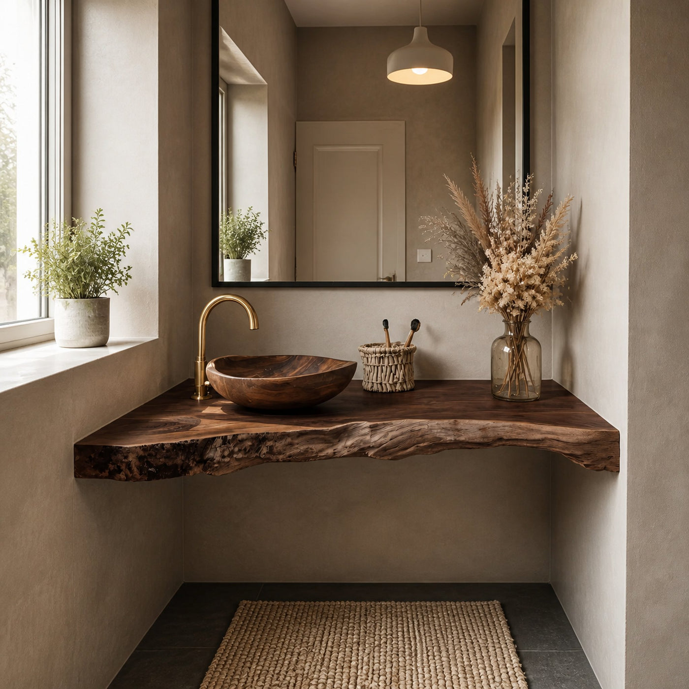 Solid Wood Floating Vanity For Farmhouse Bathroom - product view 7