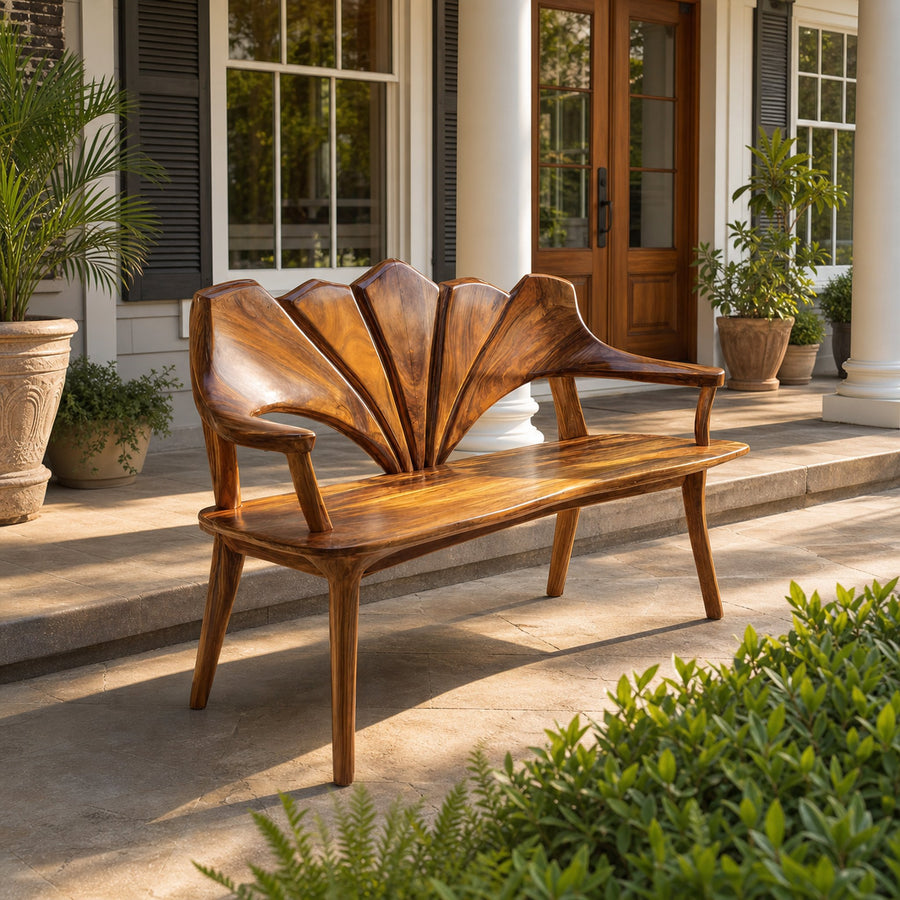 Solid Wood Live Edge Bench For Entryway And Living Area