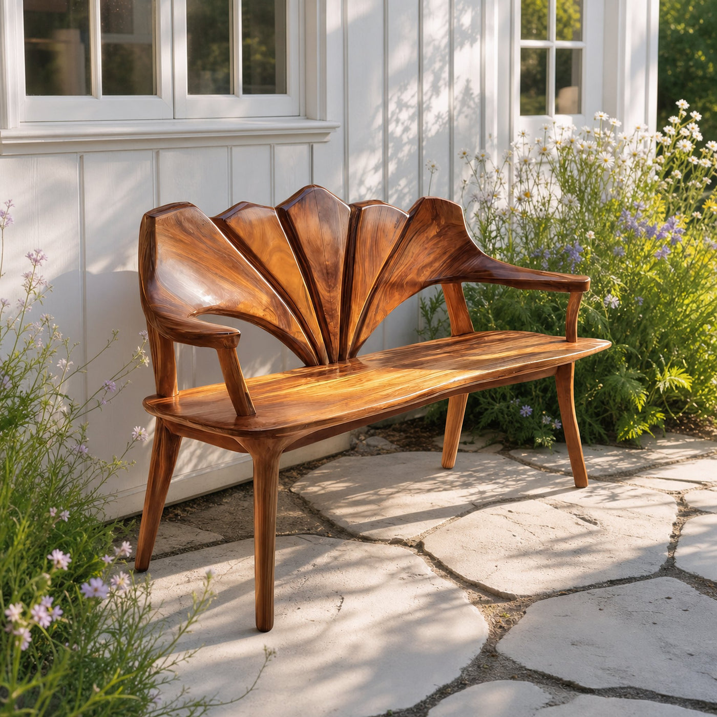 Solid Wood Live Edge Bench For Entryway And Living Area - product view 6