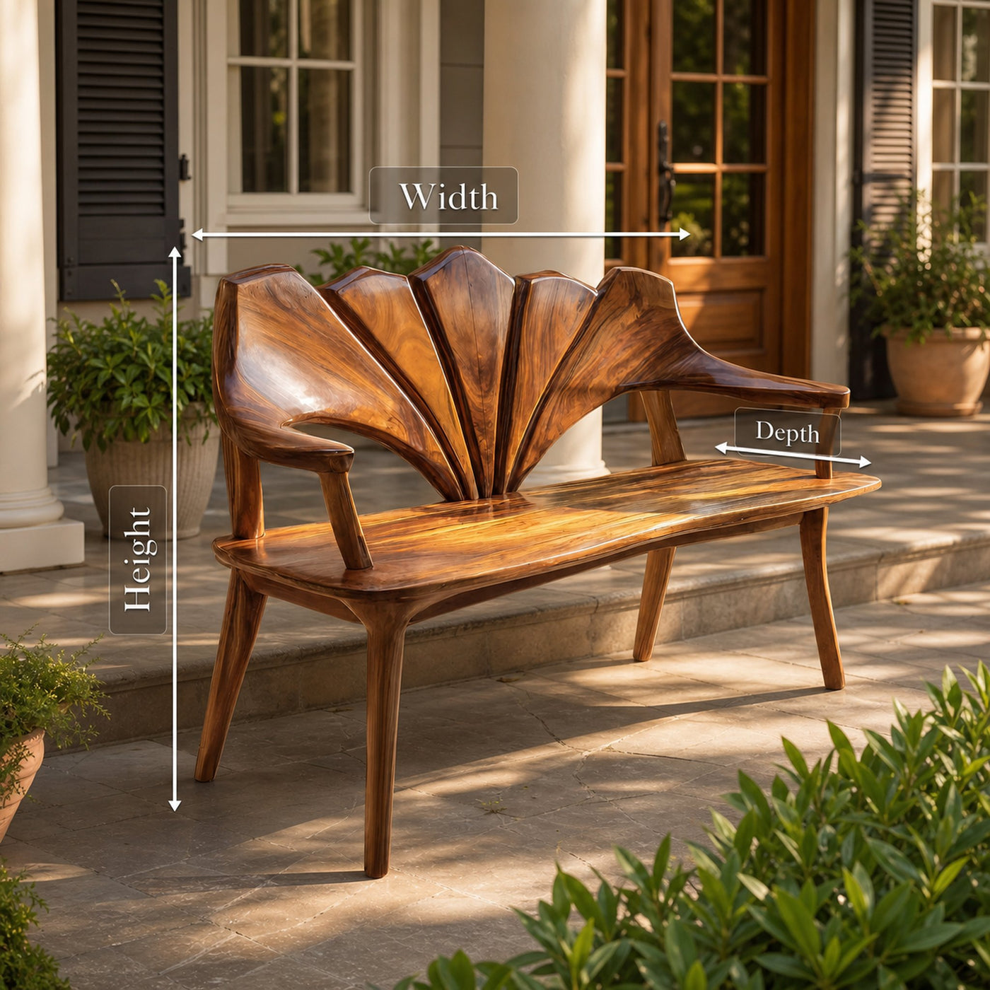 Solid Wood Live Edge Bench For Entryway And Living Area - product view 8