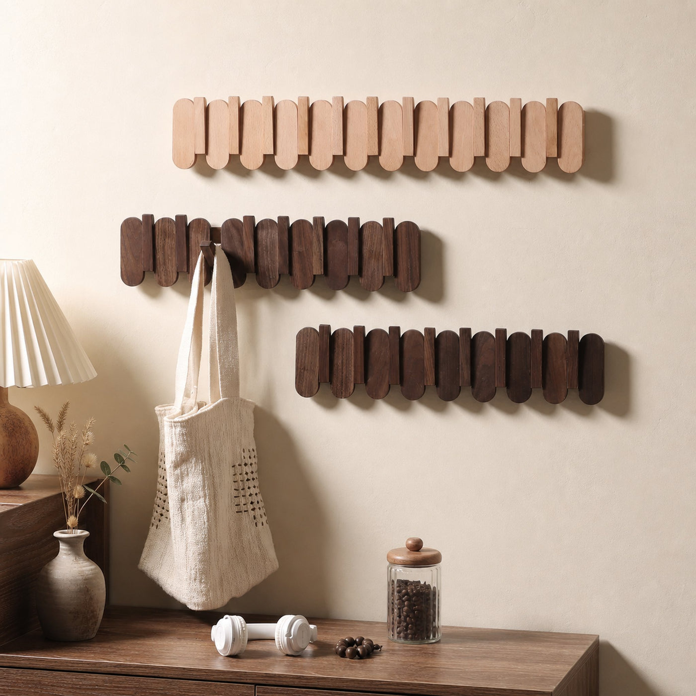 Solid Wood Piano Coat Rack