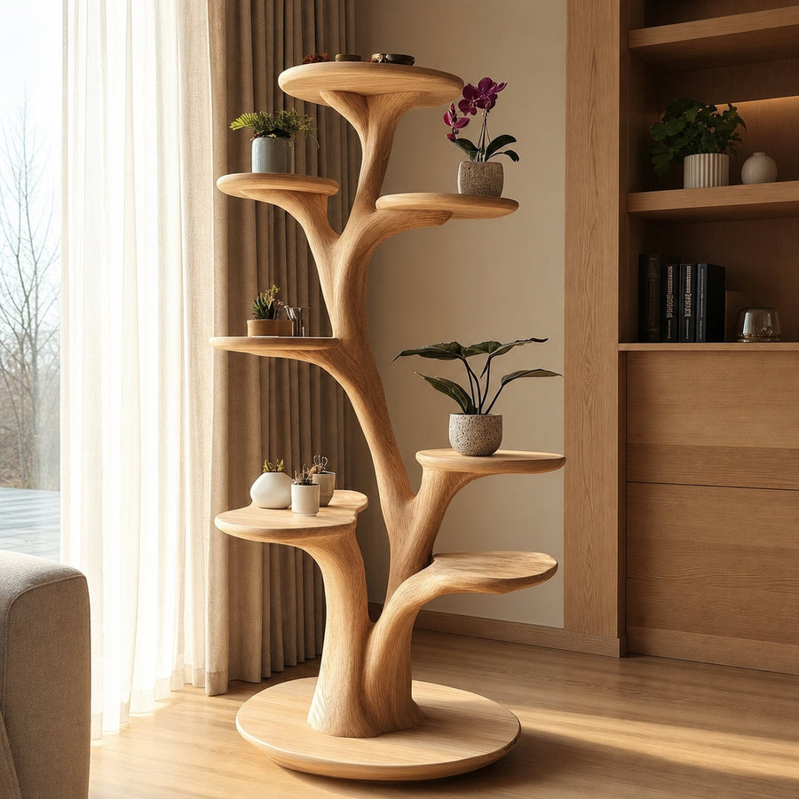 Unique Wooden Cat Tower Post Tree Decor Home Gift Cat