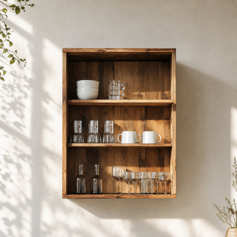 Vintage Solid Wood Kitchen Storage For Furniture Decor
