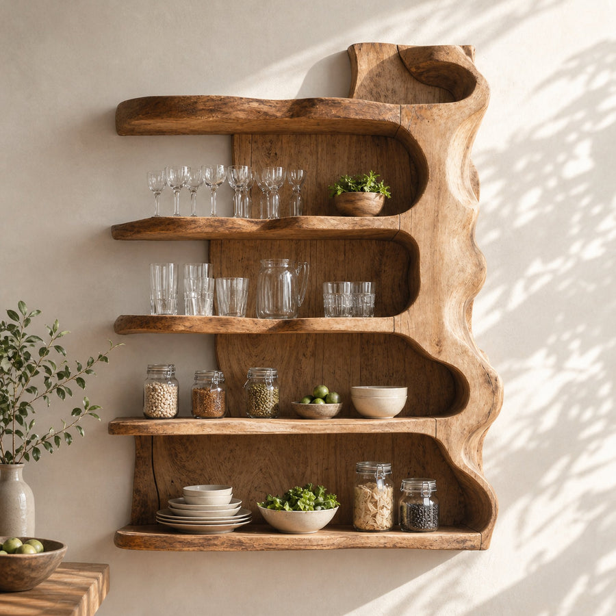 Vintage Solid Wood Kitchen Storage For Kitchen Design