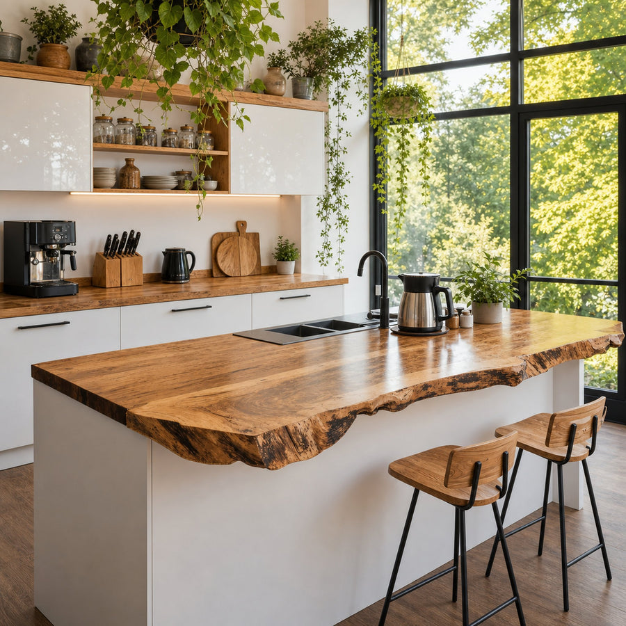 Vintage Solid Wood Kitchen Tabletop For Practical And Elegant Decor