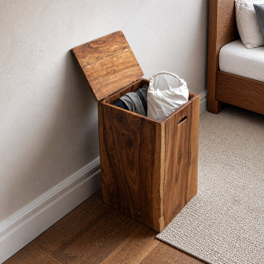 Vintage Wooden Storage Bin For Bedroom Furniture Organizer