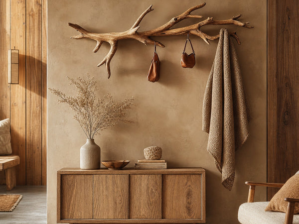 Wall Mounted Shelf Hanging Clothes With Unique Hooks