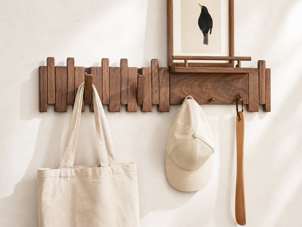 Walnut Coat Hooks For Wall Mount