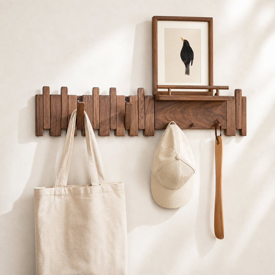 Walnut Coat Hooks For Wall Mount