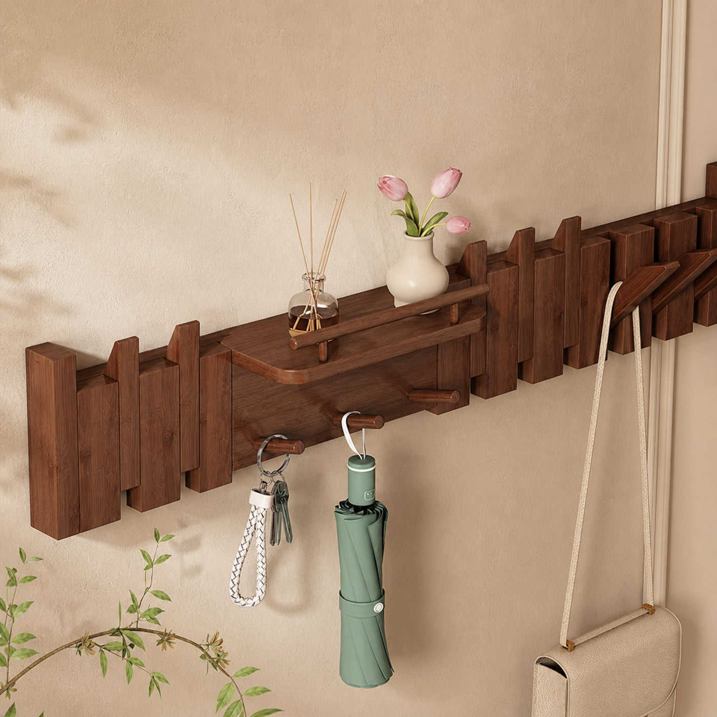 Walnut Coat Hooks For Wall Mount - product view 7