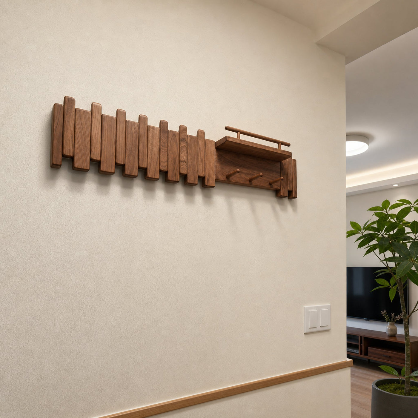 Walnut Coat Hooks For Wall Mount - product view 8