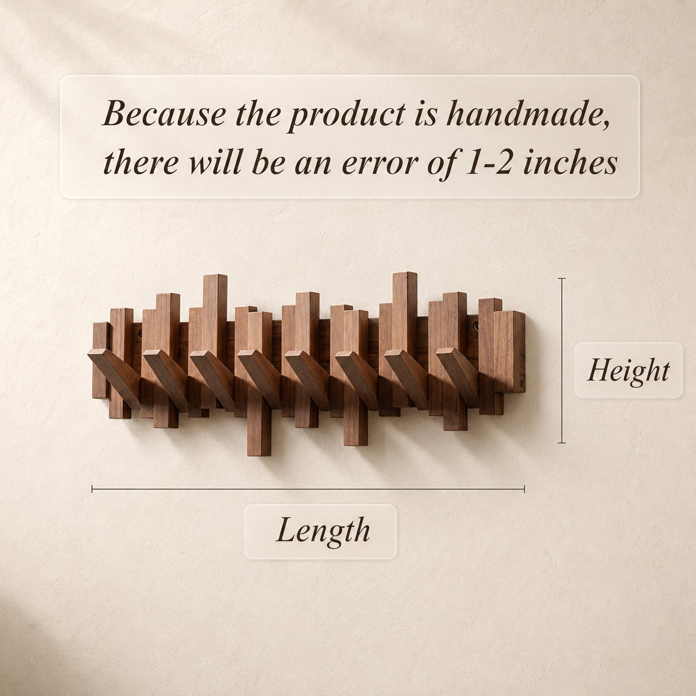 Walnut Wood Piano Coat Rack - product view 6