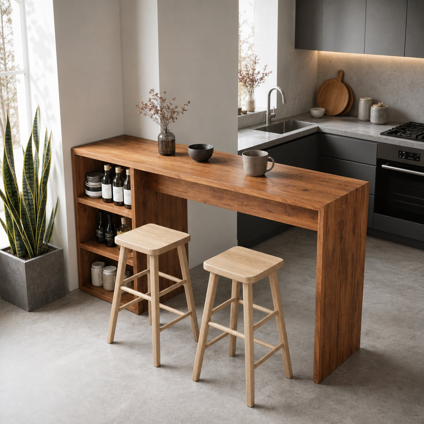 Warm Bar Table With Storage For Compact Kitchen - product view 6