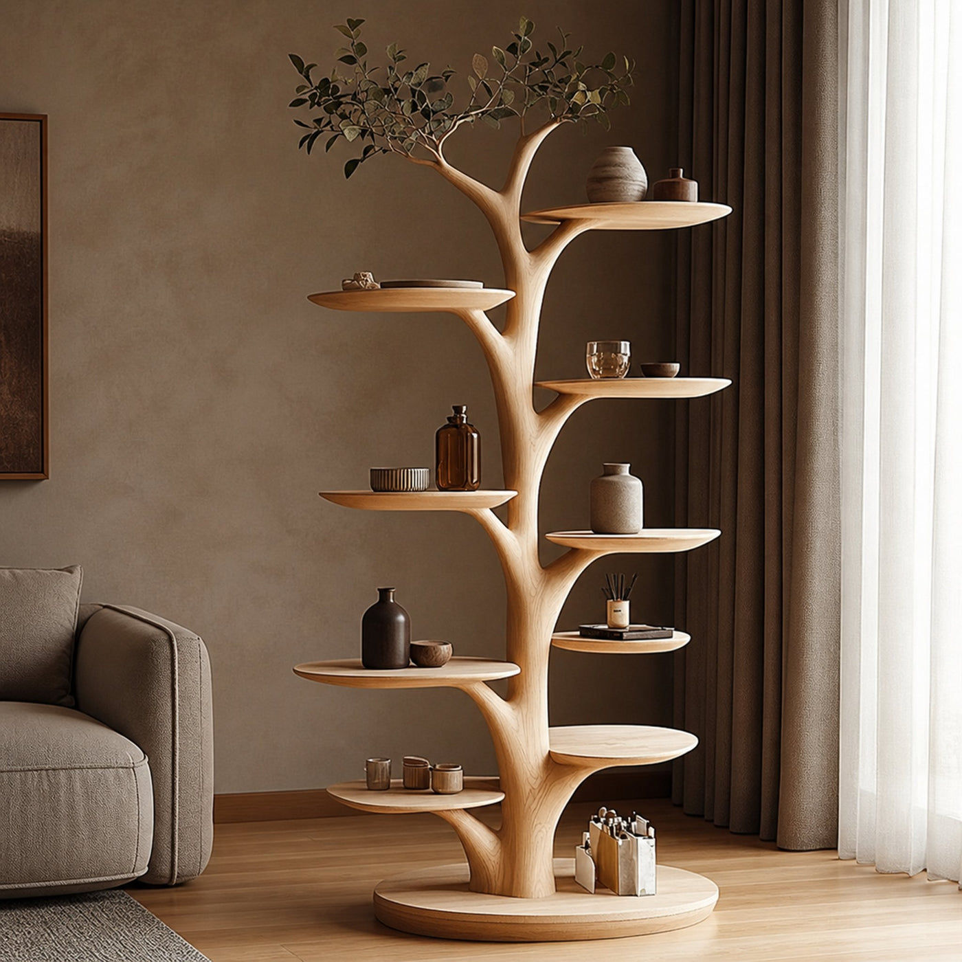 Wooden Cat Tower Modern Cat Furniture Gift Cat