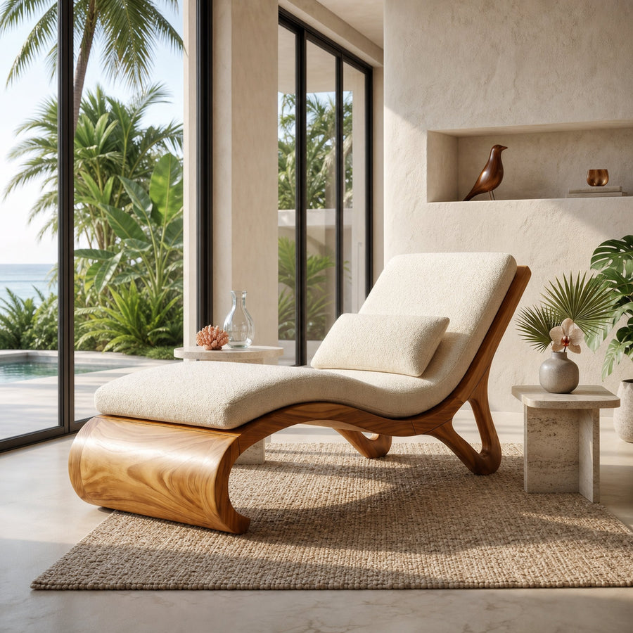Tropical Luxury Daybed Organic Modern Villa Interior Design